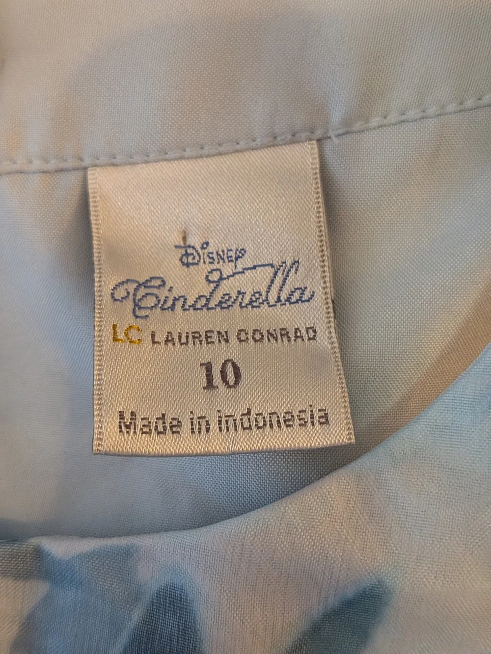 Lauren Conrad Cinderella Light Blue Leaf-Print Halter Party Dress Disney